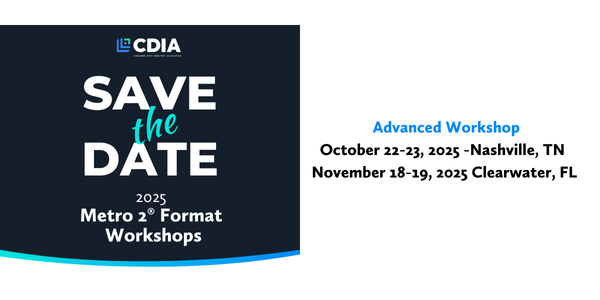 Save The Date! 2025 Metro 2® Format Advanced Workshops - CDIA