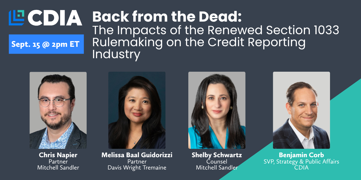 Back From the Dead: The Impacts of the Renewed Section 1033 Rulemaking on the Credit Reporting Industry